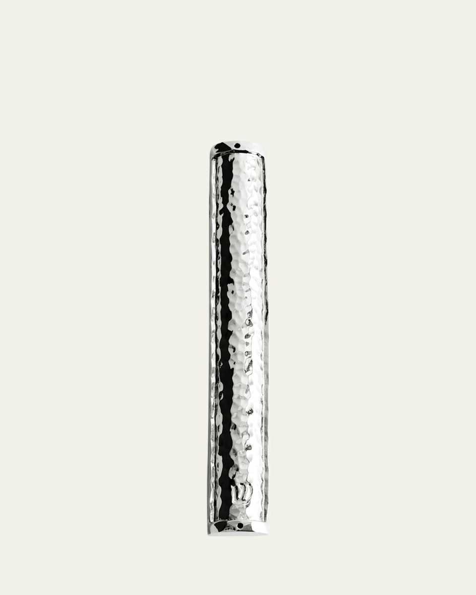 Hammertone Large Mezuzah, Silver